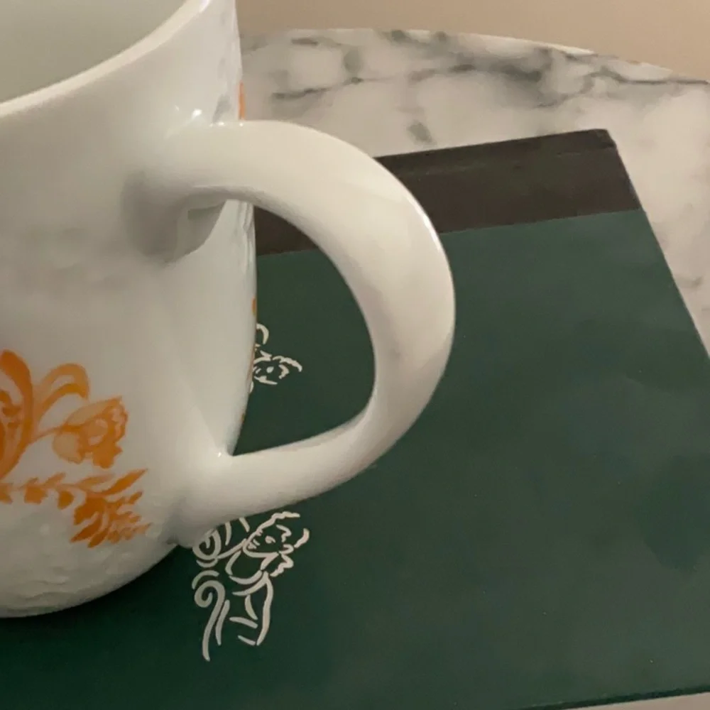 Pier 1 Imports Porcelain Mug, Letter K initial, 12 oz